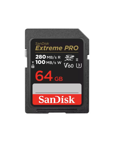 SanDisk Extreme Pro SDXC 64GB 280MB/s UHS-II V60 SD Memory Card