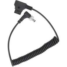 D-Tap to Locking DC 5.5 2.1mm Right Angle Monitor Coiled Power Cable