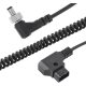 D-Tap to Locking DC 5.5 2.1mm Right Angle Monitor Coiled Power Cable