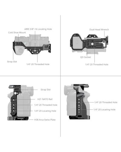 SmallRig Cage Kit for Sony Alpha 7R V / 7 IV / 7S III / 7 V (Advanced Edition) 3669D