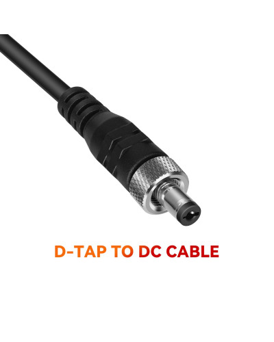 D-Tap to Locking DC 5.5 2.1mm Monitor Coiled Power Cable 30CM