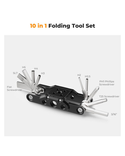K&F Concept 10in1 Folding Hex Key Set with Screwdrivers K&F Concept 10in1 Folding Hex Key Set with Screwdrivers
