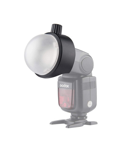 Godox S-R1 Round Flash Head Adapter with AK-R11 Dome Diffuser for GODOX V860II V850II TT685 and TT600 Series Flashes