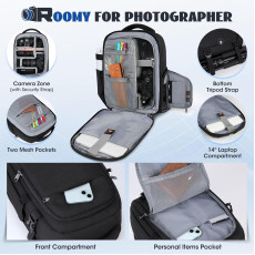 RAINSMORE Camera Backpack Camera Bag for Photographer DSLR SLR Mirrorless Camera Bag RAINSMORE Camera Backpack Camera Bag for Photographer DSLR SLR Mirrorless Camera Bag