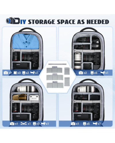 RAINSMORE Camera Backpack Camera Bag for Photographer DSLR SLR Mirrorless Camera Bag RAINSMORE Camera Backpack Camera Bag for Photographer DSLR SLR Mirrorless Camera Bag