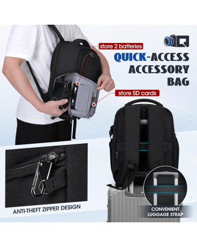 RAINSMORE Camera Backpack Camera Bag for Photographer DSLR SLR Mirrorless Camera Bag RAINSMORE Camera Backpack Camera Bag for Photographer DSLR SLR Mirrorless Camera Bag