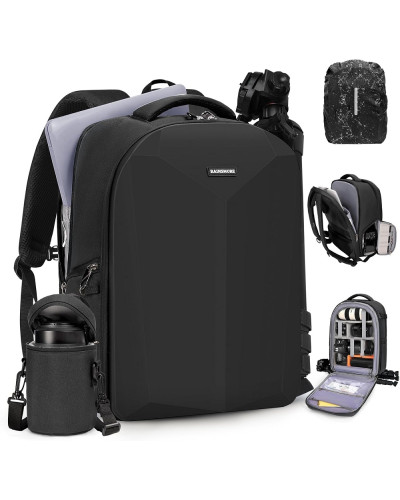 RAINSMORE Camera Backpack Camera Bag for Photographer DSLR SLR Mirrorless Camera Bag