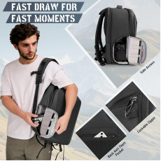 RAINSMORE Camera Backpack Camera Bag for Photographer DSLR SLR Mirrorless Camera Bag