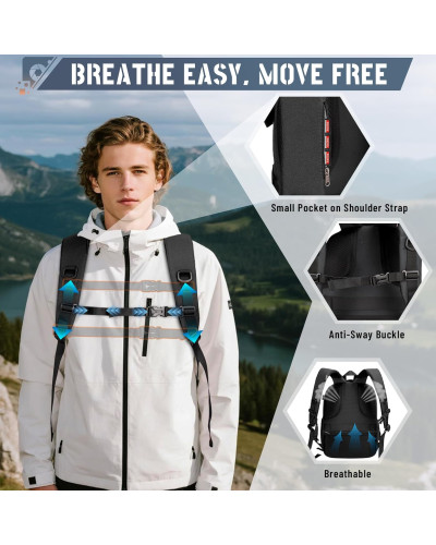 RAINSMORE Camera Backpack Camera Bag for Photographer DSLR SLR Mirrorless Camera Bag