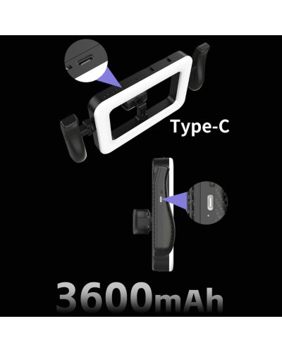 FL-K03 Square Handheld Ring Light With Dual Handles Bluetooth Remote