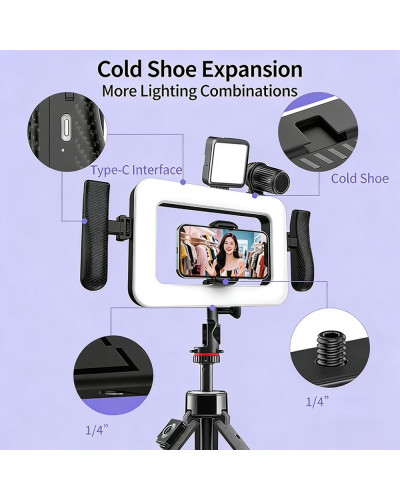 FL-K03 Square Handheld Ring Light With Dual Handles Bluetooth Remote FL-K03 Square Handheld Ring Light With Dual Handles Bluetooth Remote