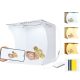 PULUZ 23cm Ring LED Panel Folding Portable Light Photo Lighting Studio Shooting Tent Box Kit with 6 Colors Backdrops