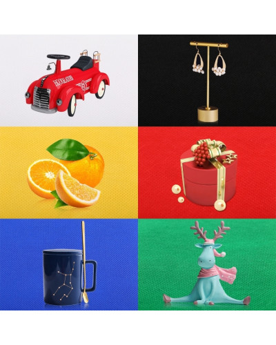 PULUZ 23cm Ring LED Panel Folding Portable Light Photo Lighting Studio Shooting Tent Box Kit with 6 Colors Backdrops