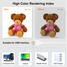 PULUZ 23cm Ring LED Panel Folding Portable Light Photo Lighting Studio Shooting Tent Box Kit with 6 Colors Backdrops