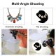 PULUZ 23cm Ring LED Panel Folding Portable Light Photo Lighting Studio Shooting Tent Box Kit with 6 Colors Backdrops