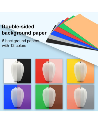 PULUZ 25cm Folding Portable Ring Light Photo Lighting Studio Shooting Tent Box with 12 Colors Backdrops