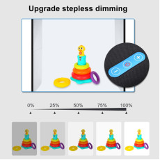 PULUZ 25cm Folding Portable Ring Light Photo Lighting Studio Shooting Tent Box with 12 Colors Backdrops