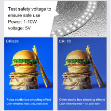 PULUZ 25cm Folding Portable Ring Light Photo Lighting Studio Shooting Tent Box with 12 Colors Backdrops