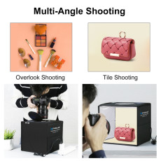 PULUZ 25cm Folding Portable Ring Light Photo Lighting Studio Shooting Tent Box with 12 Colors Backdrops