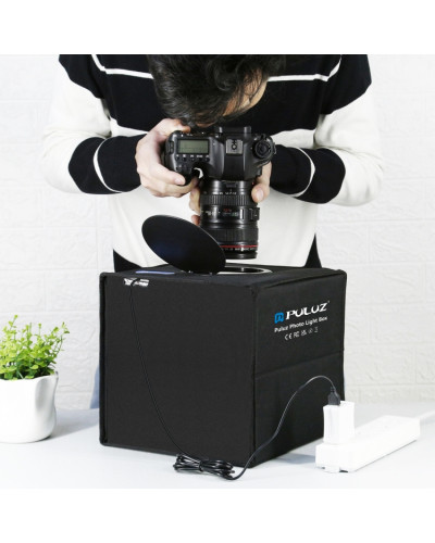 PULUZ 25cm Folding Portable Ring Light Photo Lighting Studio Shooting Tent Box with 12 Colors Backdrops