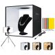 teckwe 40cm Folding Portable Ring Light USB Photo Lighting Studio Shooting Tent Box with 6 x Dual-side Color Backdrops