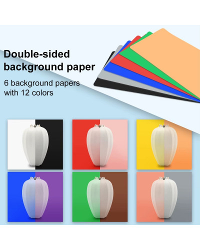 teckwe 40cm Folding Portable Ring Light USB Photo Lighting Studio Shooting Tent Box with 6 x Dual-side Color Backdrops teckwe 40cm Folding Portable Ring Light USB Photo Lighting Studio Shooting Tent Box with 6 x Dual-side Color Backdrops