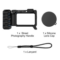 For DJI Osmo Action 6 PULUZ Street Photography Handle ABS Plastic Hand Grip with Cold Shoe