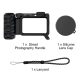 For DJI Osmo Action 6 PULUZ Street Photography Handle ABS Plastic Hand Grip with Cold Shoe