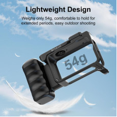 For DJI Osmo Action 6 PULUZ Street Photography Handle ABS Plastic Hand Grip with Cold Shoe