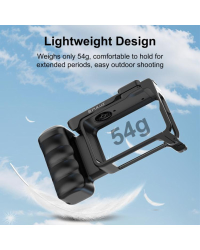 For DJI Osmo Action 6 PULUZ Street Photography Handle ABS Plastic Hand Grip with Cold Shoe