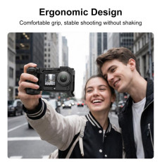 For DJI Osmo Action 6 PULUZ Street Photography Handle ABS Plastic Hand Grip with Cold Shoe