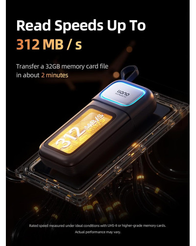 llano R404 2in1 High-Speed SD/TF Card Reader with Built-in Slot Storage llano R404 2in1 High-Speed SD/TF Card Reader with Built-in Slot Storage