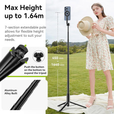 Ulanzi MG-002 1.6M Magnetic Phone Selfie Stick Tripod Max