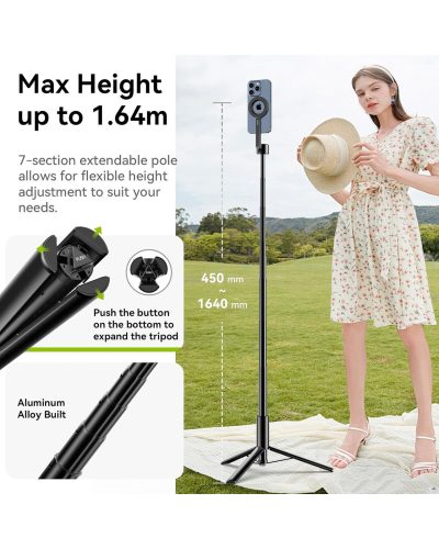Ulanzi MG-002 1.6M Magnetic Phone Selfie Stick Tripod Max Ulanzi MG-002 1.6M Magnetic Phone Selfie Stick Tripod Max