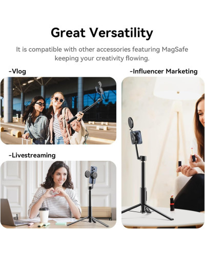 Ulanzi MG-002 1.6M Magnetic Phone Selfie Stick Tripod Max