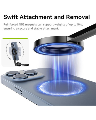 Ulanzi MG-002 1.6M Magnetic Phone Selfie Stick Tripod Max