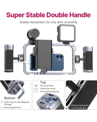 Ulanzi Universal Metal Cage Video Rig with HANDLES for Smartphones Ulanzi Universal Metal Cage Video Rig with HANDLES for Smartphones