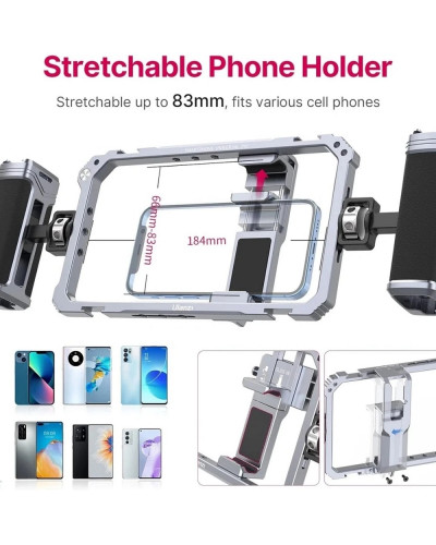 Ulanzi Universal Metal Cage Video Rig with HANDLES for Smartphones Ulanzi Universal Metal Cage Video Rig with HANDLES for Smartphones