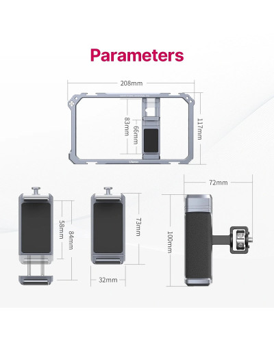 Ulanzi Universal Metal Cage Video Rig with HANDLES for Smartphones Ulanzi Universal Metal Cage Video Rig with HANDLES for Smartphones