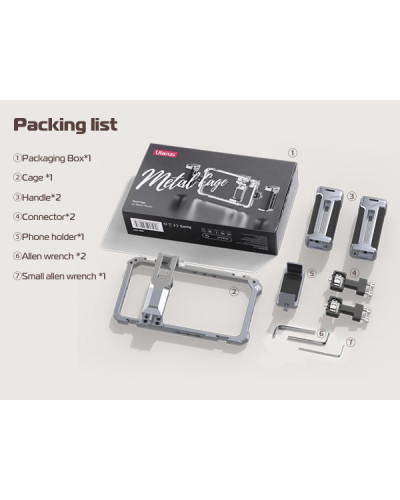 Ulanzi Universal Metal Cage Video Rig with HANDLES for Smartphones Ulanzi Universal Metal Cage Video Rig with HANDLES for Smartphones