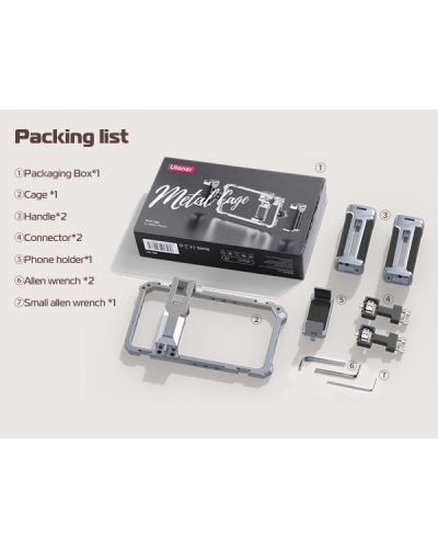 Ulanzi Universal Metal Cage Video Rig with HANDLES for Smartphones Ulanzi Universal Metal Cage Video Rig with HANDLES for Smartphones