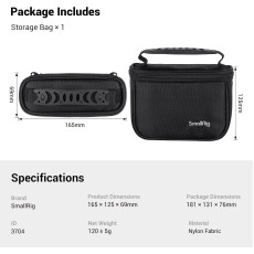 SmallRig Mini Camera Storage Bag Protective Carrying Case for Action Camera/Follow Focus/LED Light/Microphone