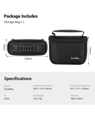 SmallRig Mini Camera Storage Bag Protective Carrying Case for Action Camera/Follow Focus/LED Light/Microphone SmallRig Mini Camera Storage Bag Protective Carrying Case for Action Camera/Follow Focus/LED Light/Microphone