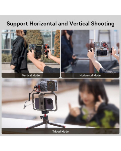 SmallRig Universal Phone Cage Smartphone Video Rig Kit with Handles