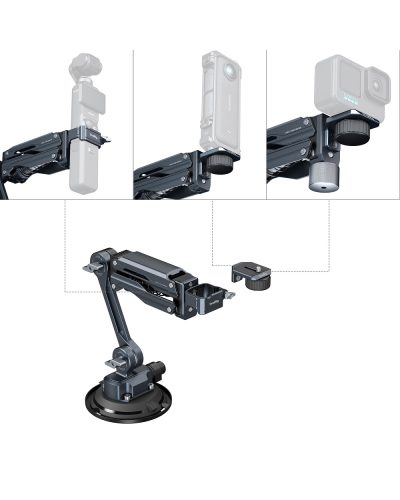SmallRig mini Shock Absorber Arm for DJI Osmo Pocket 3/Action 6/5 Pro/4 for GoPro Hero13/12/11 for Insta360 X5/4/3