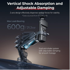 SmallRig mini Shock Absorber Arm for DJI Osmo Pocket 3/Action 6/5 Pro/4 for GoPro Hero13/12/11 for Insta360 X5/4/3