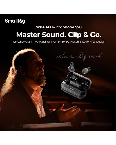 SmallRig S70-C2 Wireless Microphone with USB-C Adapter for Phones