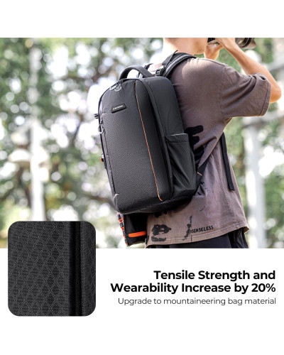 K&F Concept Camera Backpack 18L Nature Wander 05(Black Orange)