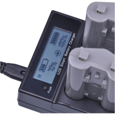 LCD Dual Channel Fast Charger for Nikon EN-EL18d EL18 Nikon Z9 D4 D4S D5 D6
