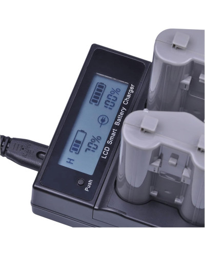 LCD Dual Channel Fast Charger for Nikon EN-EL18d EL18 Nikon Z9 D4 D4S D5 D6